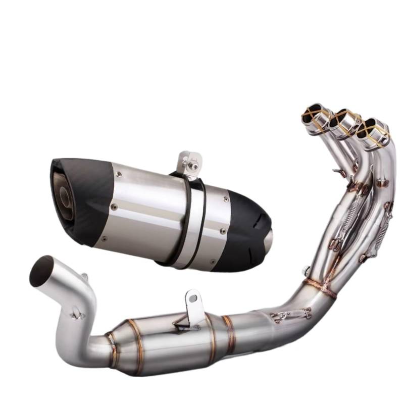 PQAIECXD Motorradauspuff Kompatibel Mit MT-09 Für V3 2021 2022 2023 Motorradauspuff Modifizieren Sie Das Vorderrohr Für Den Anschluss des Endschalldämpfers.(Type A) von PQAIECXD
