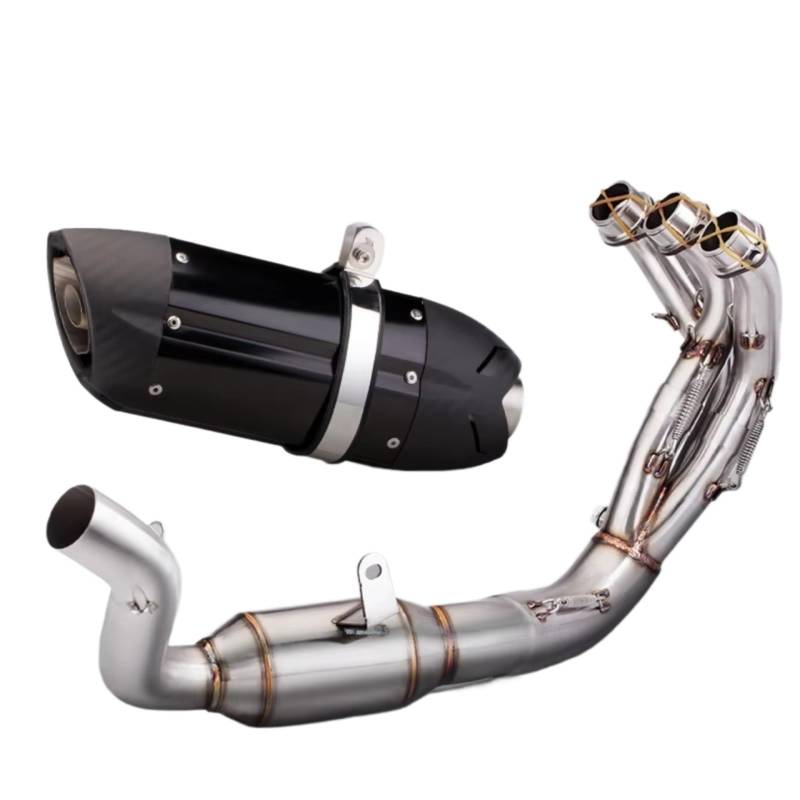 PQAIECXD Motorradauspuff Kompatibel Mit MT-09 Für V3 2021 2022 2023 Motorradauspuff Modifizieren Sie Das Vorderrohr Für Den Anschluss des Endschalldämpfers.(Type B) von PQAIECXD