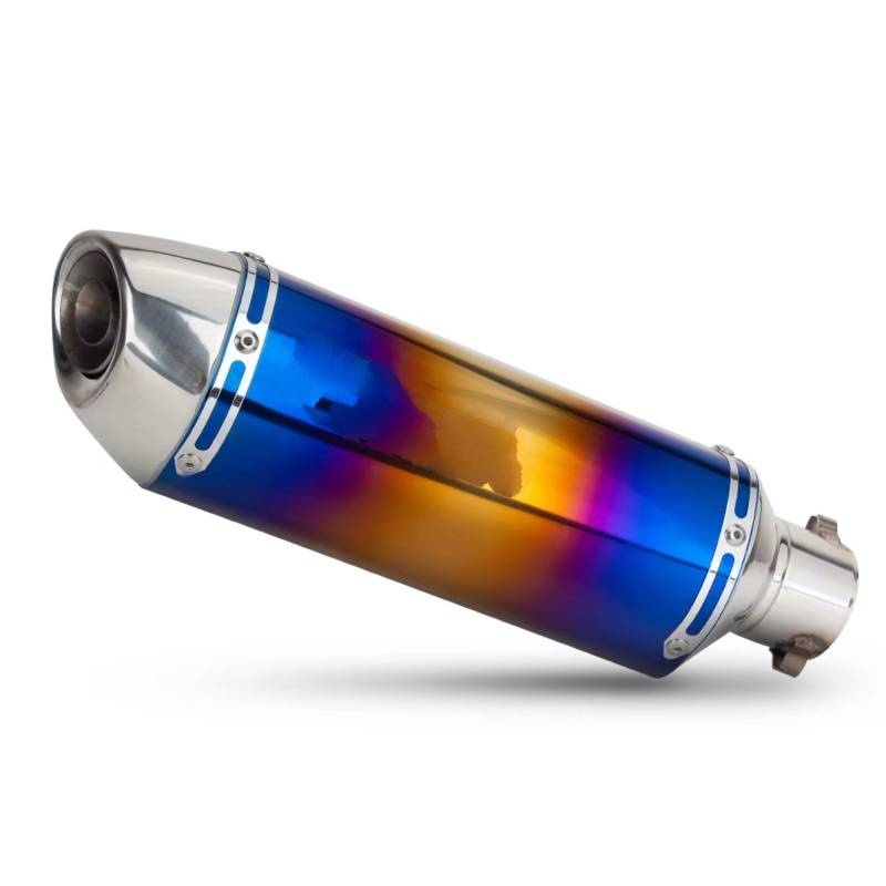 PQAIECXD Motorradauspuff Kompatibel Mit MT03 Für R25 Motorrad-Schalldämpfer-Auspuffrohr Universal 51MM Motorrad-Auspuff-Schalldämpfer-Endrohr(Type B) von PQAIECXD