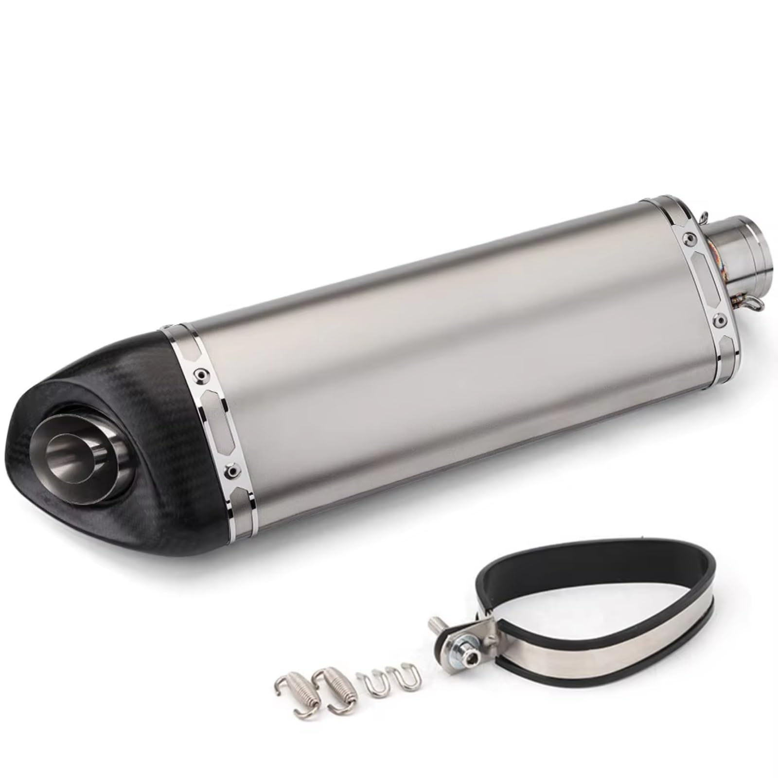 PQAIECXD Motorradauspuff Kompatibel Mit MT03 Motorrad Modifizierter Auspuffschalldämpfer 51mm Universal-Motorradauspuff Modifiziertes Endrohr Schräger Dreieckschalldämpfer(C) von PQAIECXD
