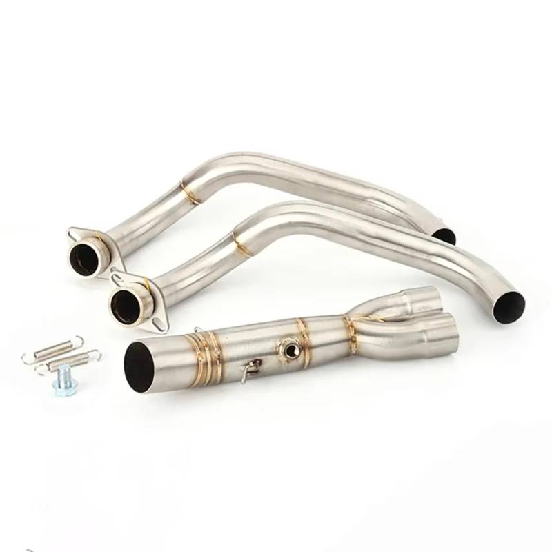 PQAIECXD Motorradauspuff Kompatibel Mit MT07 Für FZ07 2014 2015 2016 2017 2018 2019 2020 2021 2022 2023 Motorradauspuff Frontrohr Modifizierter 51-mm-Schalldämpfer Slip On von PQAIECXD