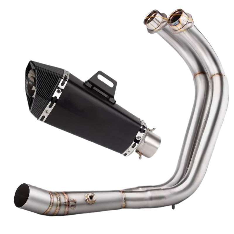 PQAIECXD Motorradauspuff Kompatibel Mit MT07 Für FZ07 Für XSR700 2014 2015 2016 2017 2018 2019 2020 2021 2022 2023 2024 Motorradauspuff Modifizieren Schalldämpfer Front Link Pipe(Type C) von PQAIECXD