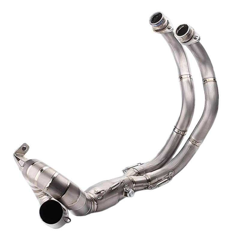 PQAIECXD Motorradauspuff Kompatibel Mit MT07 Für FZ07 Für XSR700 2014 2015 2016 2017 2018 2019 2020 2021 2022 2023 2024 Motorradauspuff Modifiziertes Kreisverkehr-Frontrohr(Type C) von PQAIECXD