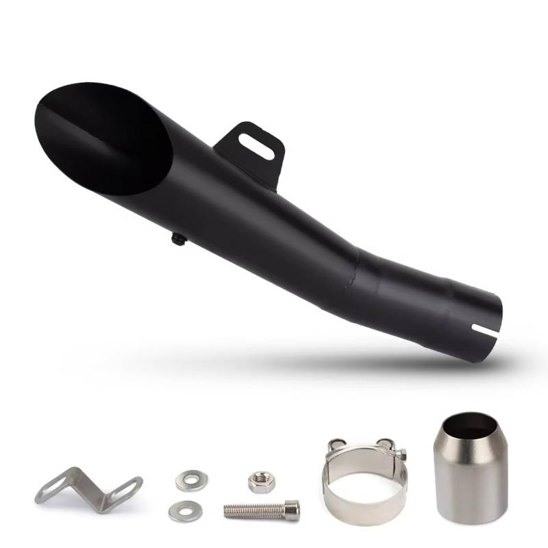 PQAIECXD Motorradauspuff Kompatibel Mit MT07 Für R3 Für R6 51MM Motorradzubehör Rohr Universal Motorrad Modify Auspuff Endrohr Schalldämpfer(Type D) von PQAIECXD
