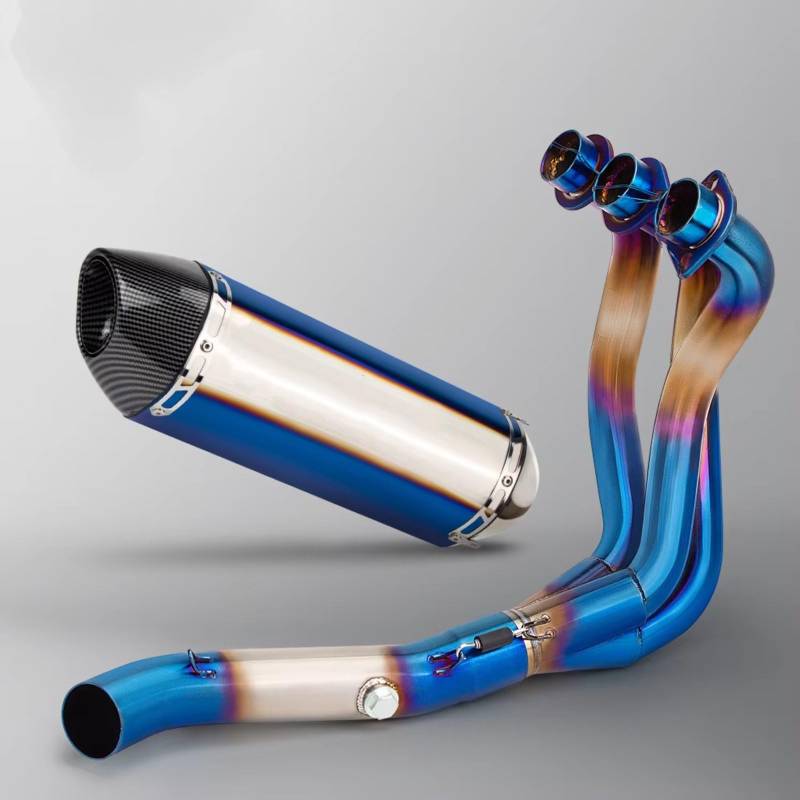 PQAIECXD Motorradauspuff Kompatibel Mit MT09 Für XSR900 Für FZ09 2014 2015 2016 2017 2018 2019 2020 Motorradauspuff Front Link Pipe Schalldämpfer Modifiziert(E) von PQAIECXD