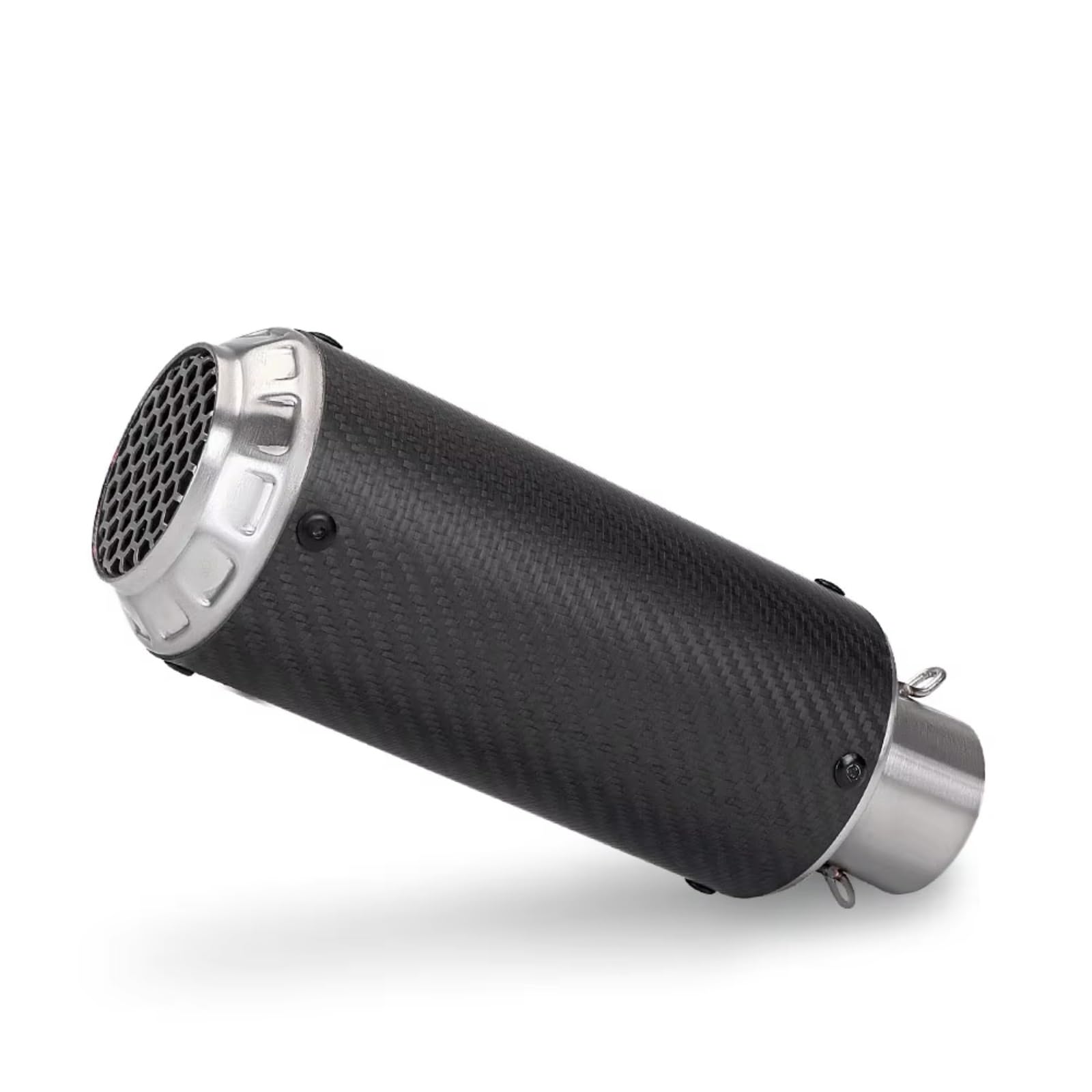 PQAIECXD Motorradauspuff Kompatibel Mit MT15 Universal-Motorradzubehör 51mm Motorrad-Auspuffendrohr Modifiziert Mit Netzabdeckung Schalldämpfer-Auspuffrohr(Type D) von PQAIECXD