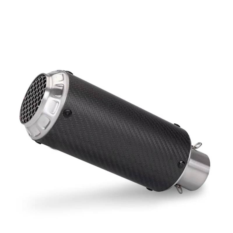 PQAIECXD Motorradauspuff Kompatibel Mit MT15 Universal-Motorradzubehör 51mm Motorrad-Auspuffendrohr Modifiziert Mit Netzabdeckung Schalldämpfer-Auspuffrohr(Type D) von PQAIECXD