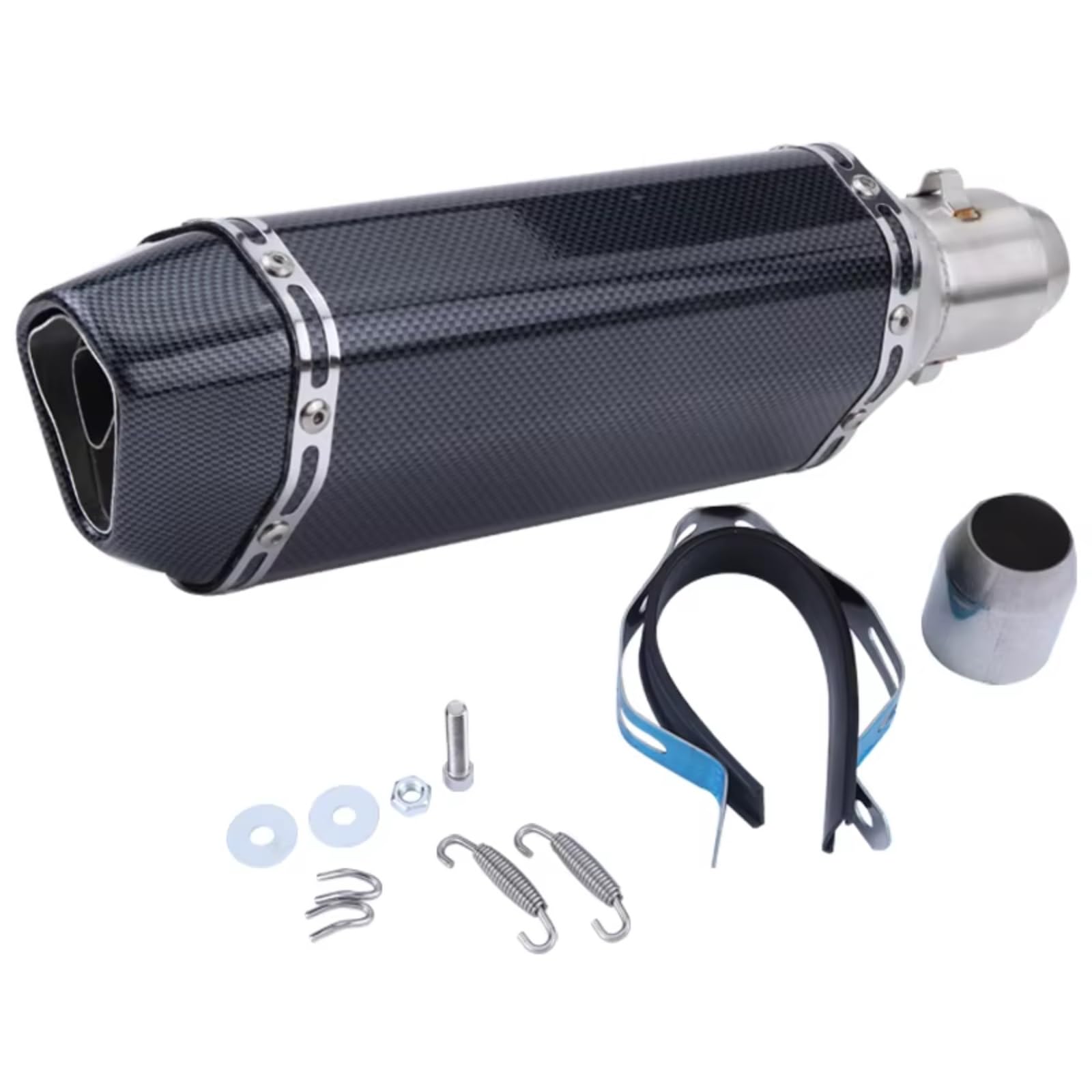 PQAIECXD Motorradauspuff Kompatibel Mit Msx125 Motorradzubehör Motorrad Modifizierter Auspuff Schalldämpfer Rohr Motorrad Auspuffrohr(A) von PQAIECXD