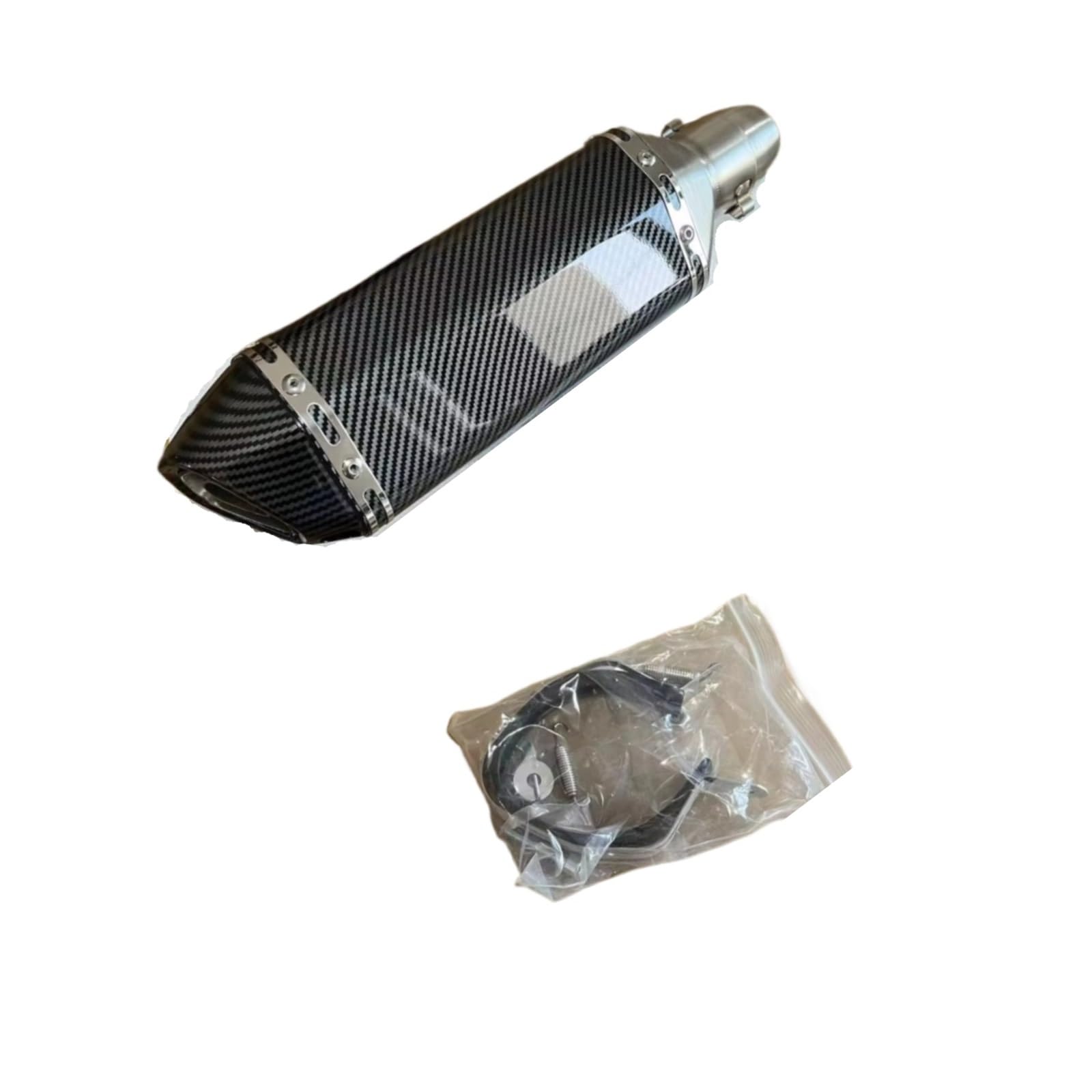 PQAIECXD Motorradauspuff Kompatibel Mit Msx125 Motorradzubehör Motorrad Modifizierter Auspuff Schalldämpfer Rohr Motorrad Auspuffrohr(B) von PQAIECXD