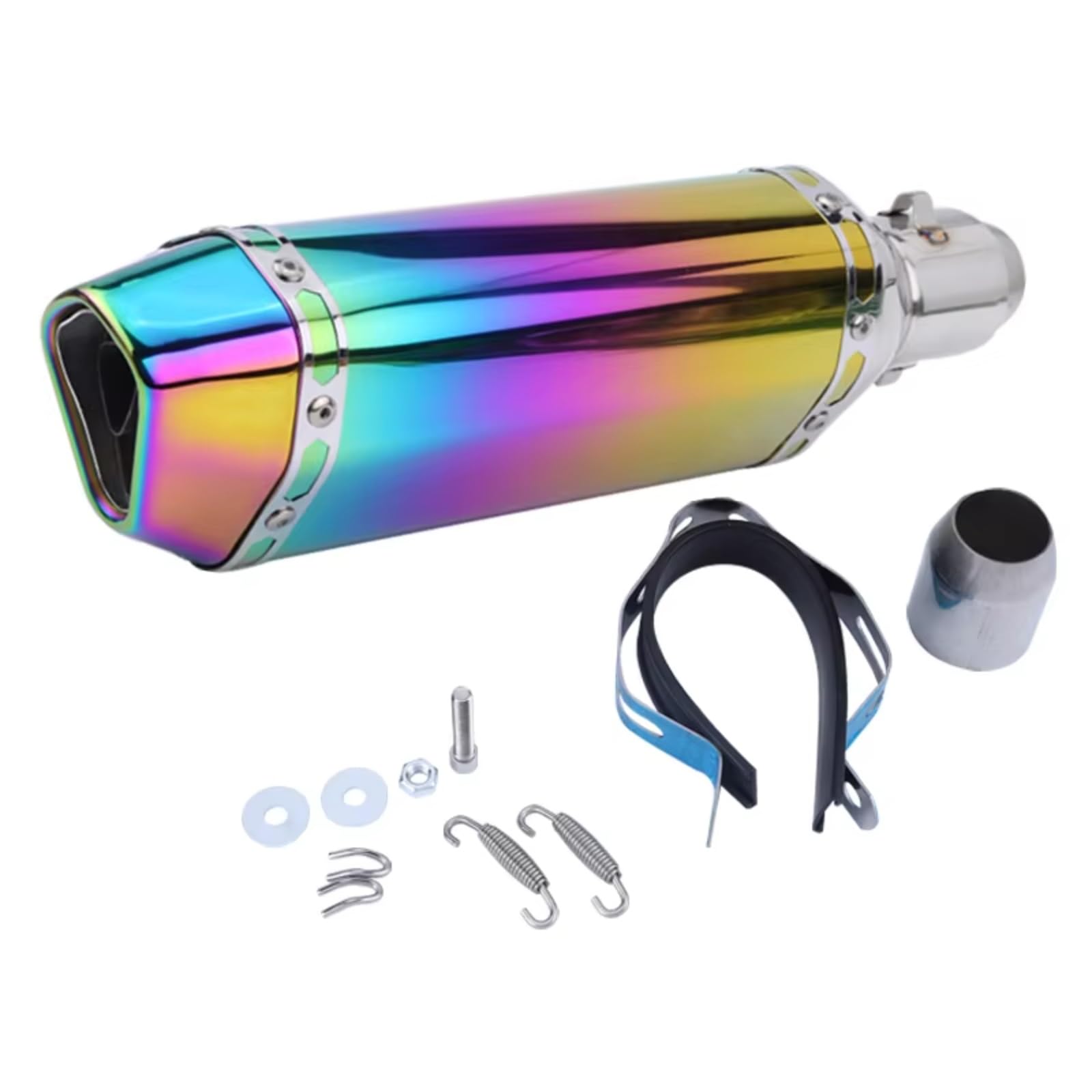 PQAIECXD Motorradauspuff Kompatibel Mit Msx125 Motorradzubehör Motorrad Modifizierter Auspuff Schalldämpfer Rohr Motorrad Auspuffrohr(G) von PQAIECXD