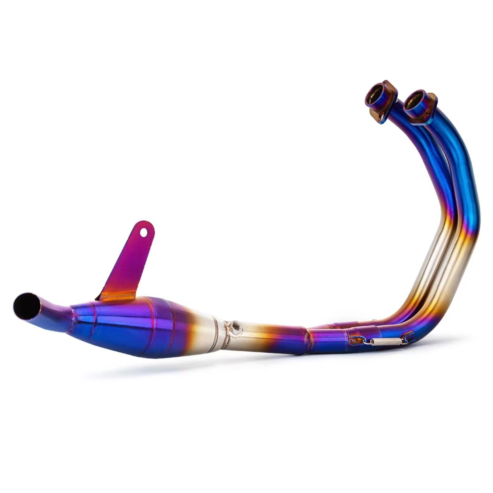 PQAIECXD Motorradauspuff Kompatibel Mit R3 Für R25 Für MT03 2015 2016 2017 2018 2019 2020 2021 2022 2023 2024 Motorradauspuff Modifizieren Schalldämpfer Edelstahl-Frontverbindungsrohr(Type A) von PQAIECXD
