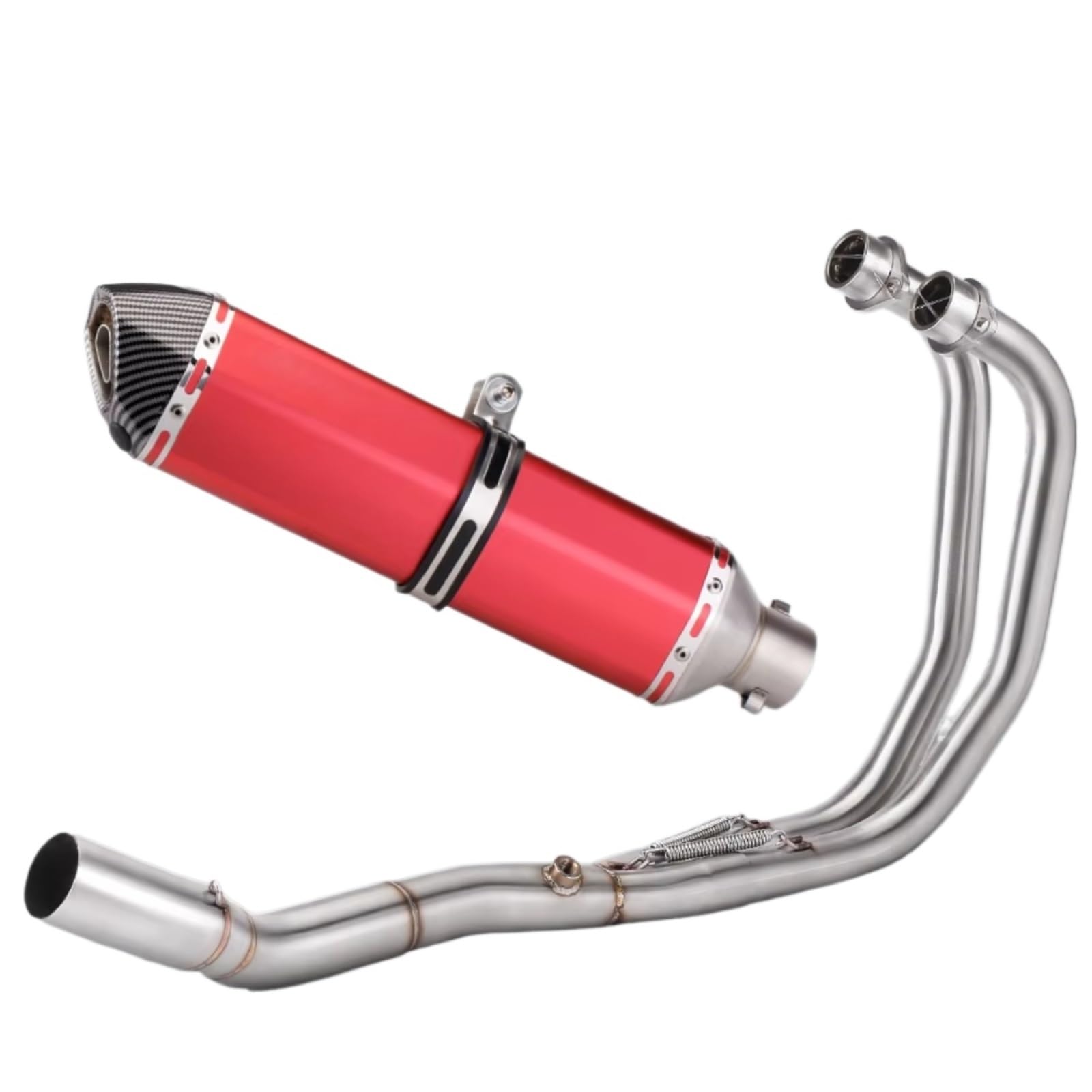 PQAIECXD Motorradauspuff Kompatibel Mit R3 Für R25 Für MT03 2015 2016 2017 2018 2019 2020 2021 2022 2023 2024 Motorradauspuff Vorne Verbindungsrohr 470MM Schalldämpfer(C) von PQAIECXD