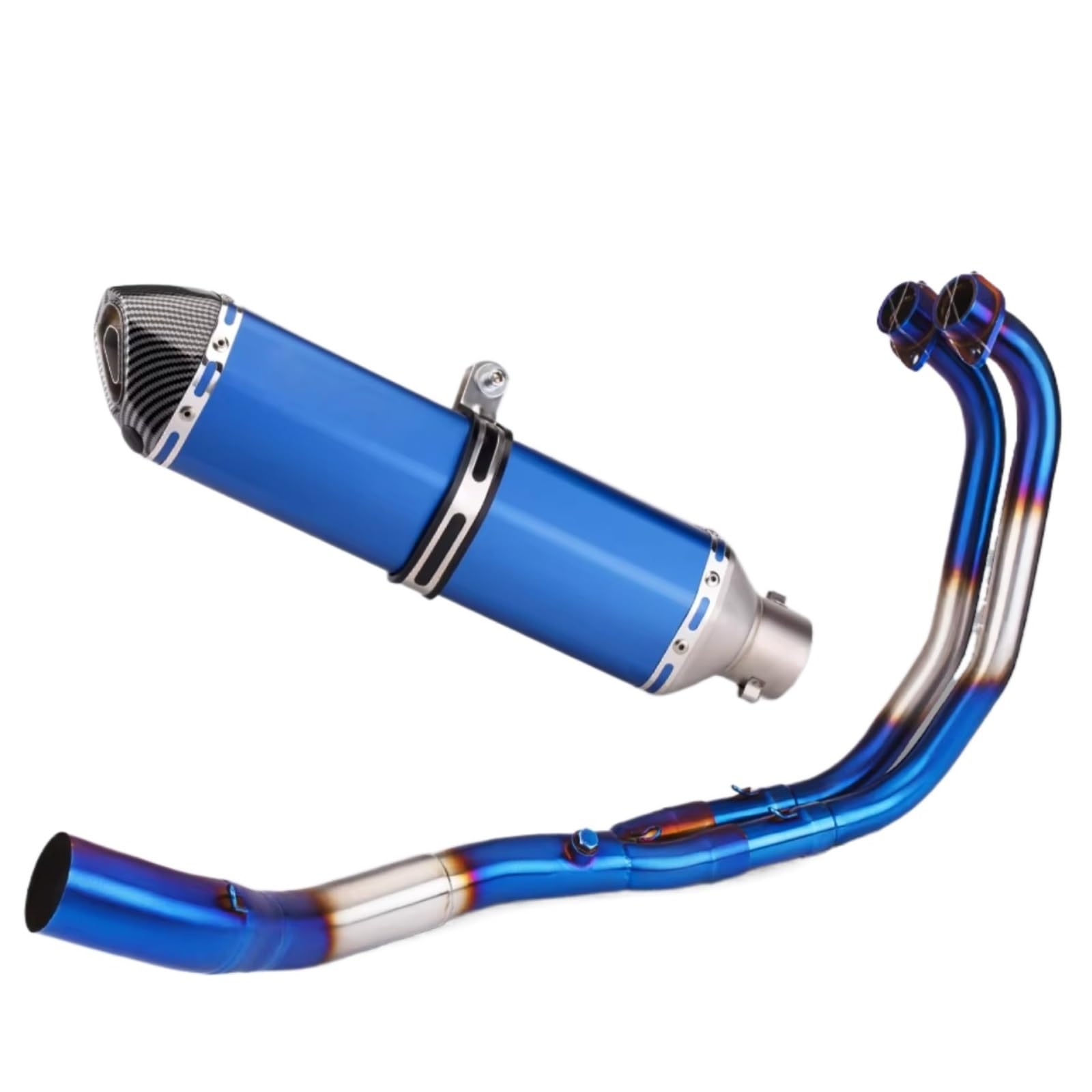 PQAIECXD Motorradauspuff Kompatibel Mit R3 Für R25 Für MT03 2015 2016 2017 2018 2019 2020 2021 2022 2023 2024 Motorradauspuff Vorne Verbindungsrohr 470MM Schalldämpfer(F) von PQAIECXD