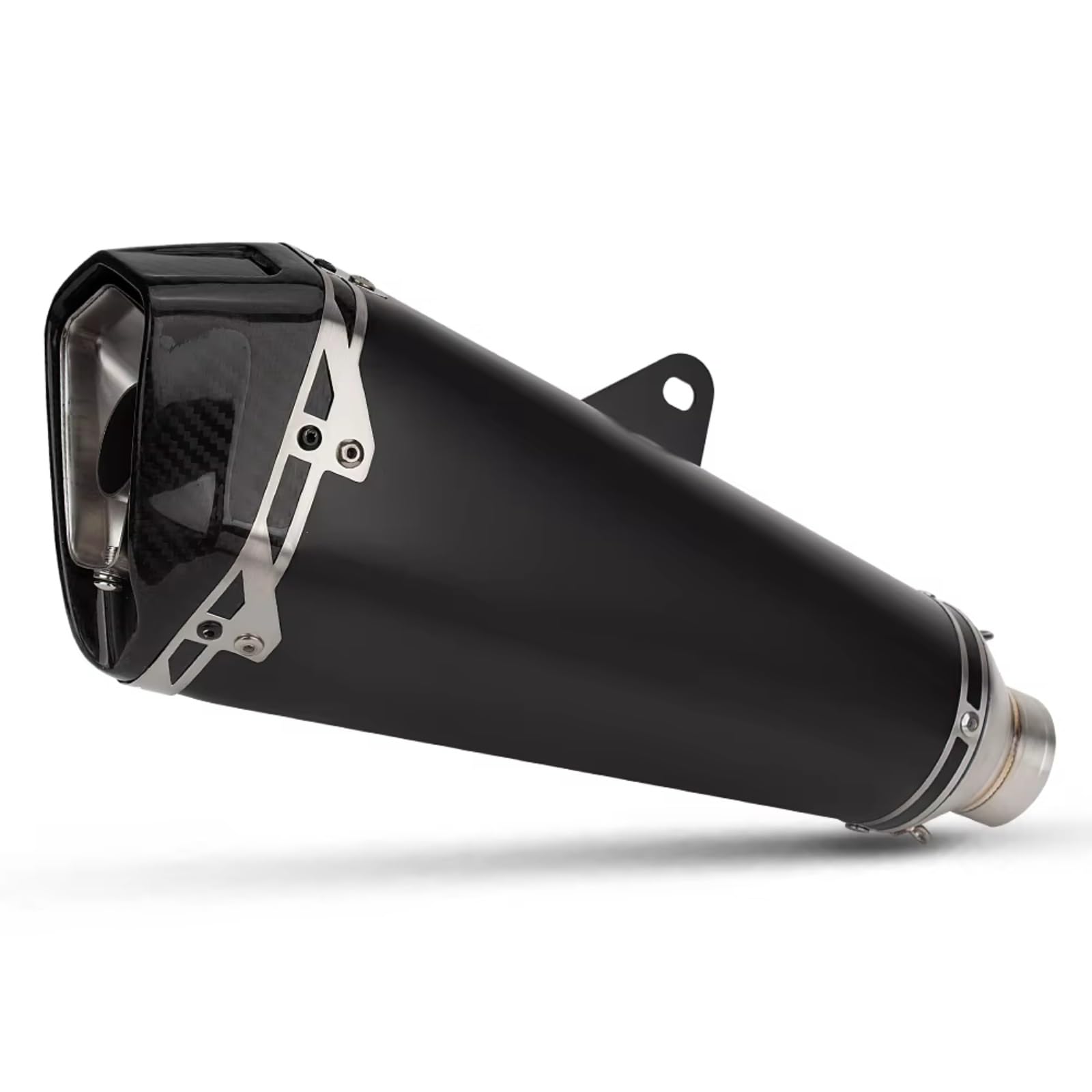 PQAIECXD Motorradauspuff Kompatibel Mit R3 Für R25 Für MT03 Motorrad-Schalldämpfer-Auspuffrohr Universal 51 Mm Motorrad-Auspuffendrohr Carbon Tip Schalldämpfer(Type B) von PQAIECXD