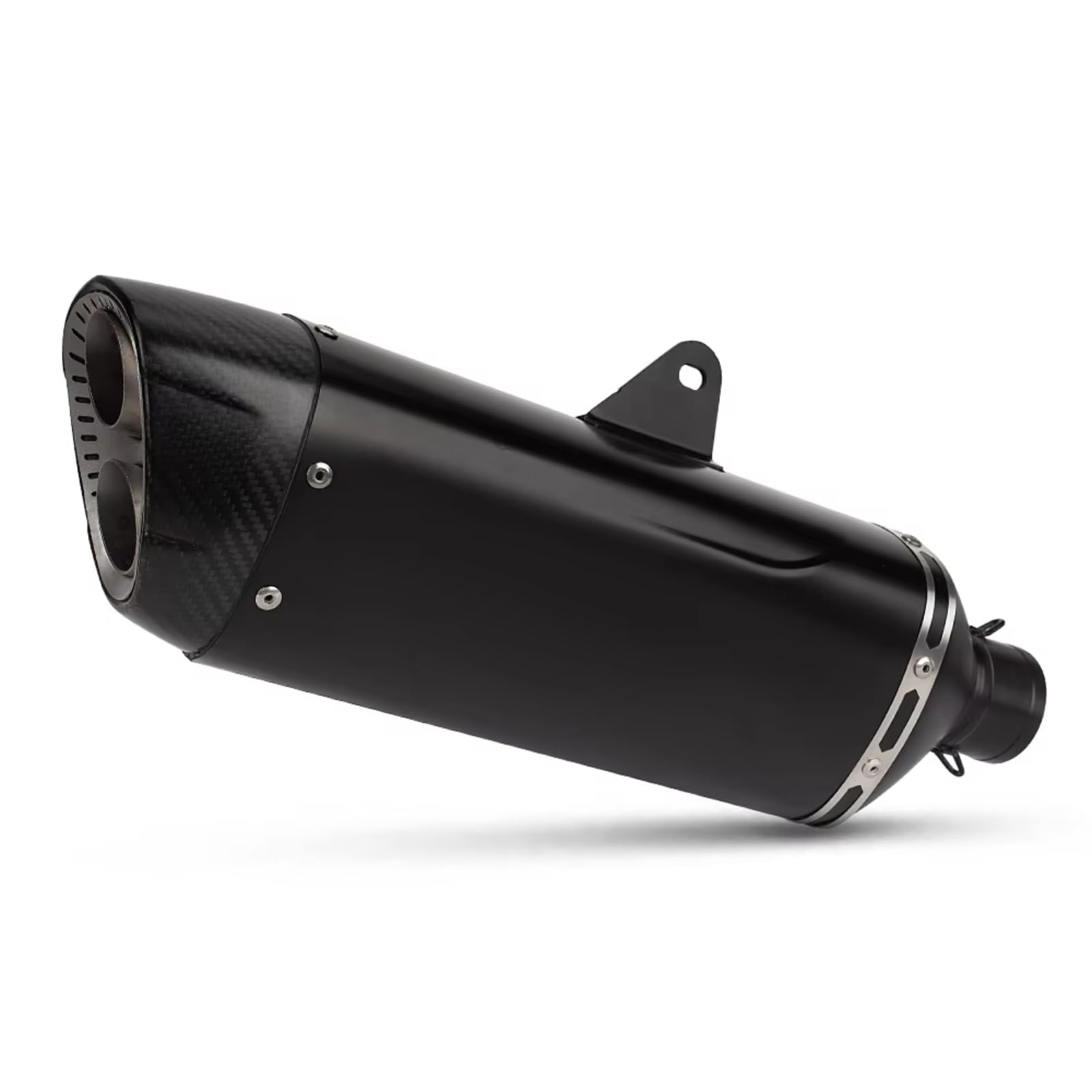 PQAIECXD Motorradauspuff Kompatibel Mit R3-Motorrad-Schalldämpfer-Auspuffrohr, 51 Mm, Universeller Motorrad-Doppelloch-Auspuffschalldämpfer Mit DB-Killer(Type B) von PQAIECXD