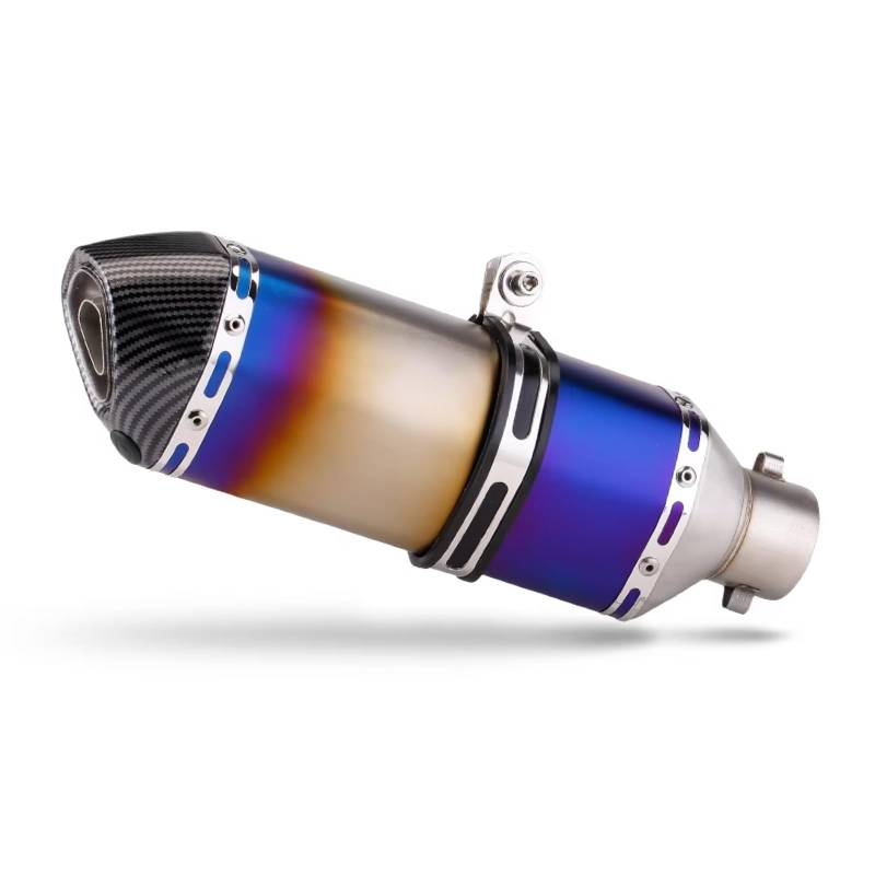 PQAIECXD Motorradauspuff Kompatibel Mit R3-Motorradauspuffrohr, 51 Mm, Universelles Motorradzubehör, Motorrad-Auspuffendrohr, Schalldämpfer(E) von PQAIECXD
