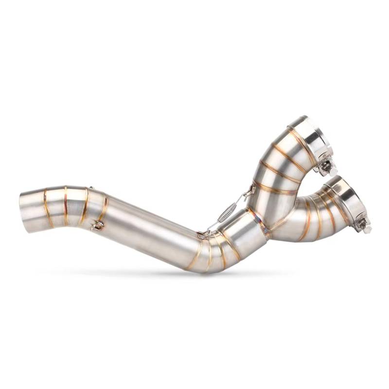 PQAIECXD Motorradauspuff Kompatibel Mit S1000RR 2010 2011 2012 2013 2014 60MM Motorrad-Rennauspuff Modifizieren Slip-On-Mittelverbindungsrohr(Stainless) von PQAIECXD