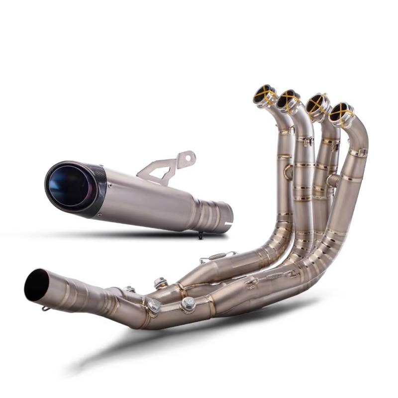 PQAIECXD Motorradauspuff Kompatibel Mit S1000RR 2019 2020 2021 2022 2023 2024 Motorradauspuff Modifizieren Sie Das Vordere Verbindungsrohr des Schalldämpferrohrs Für Aufstecken(Type B) von PQAIECXD