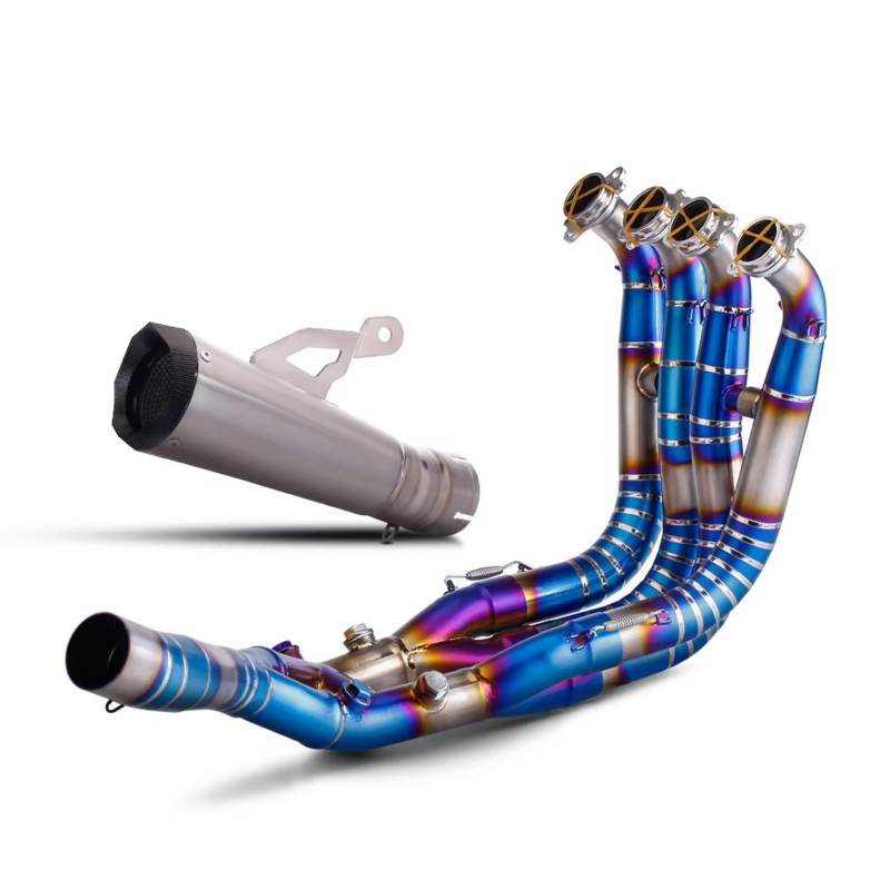 PQAIECXD Motorradauspuff Kompatibel Mit S1000RR 2019 2020 2021 2022 2023 2024 Motorradauspuff Modifizieren Sie Das Vordere Verbindungsrohr des Schalldämpferrohrs Für Aufstecken(Type C) von PQAIECXD