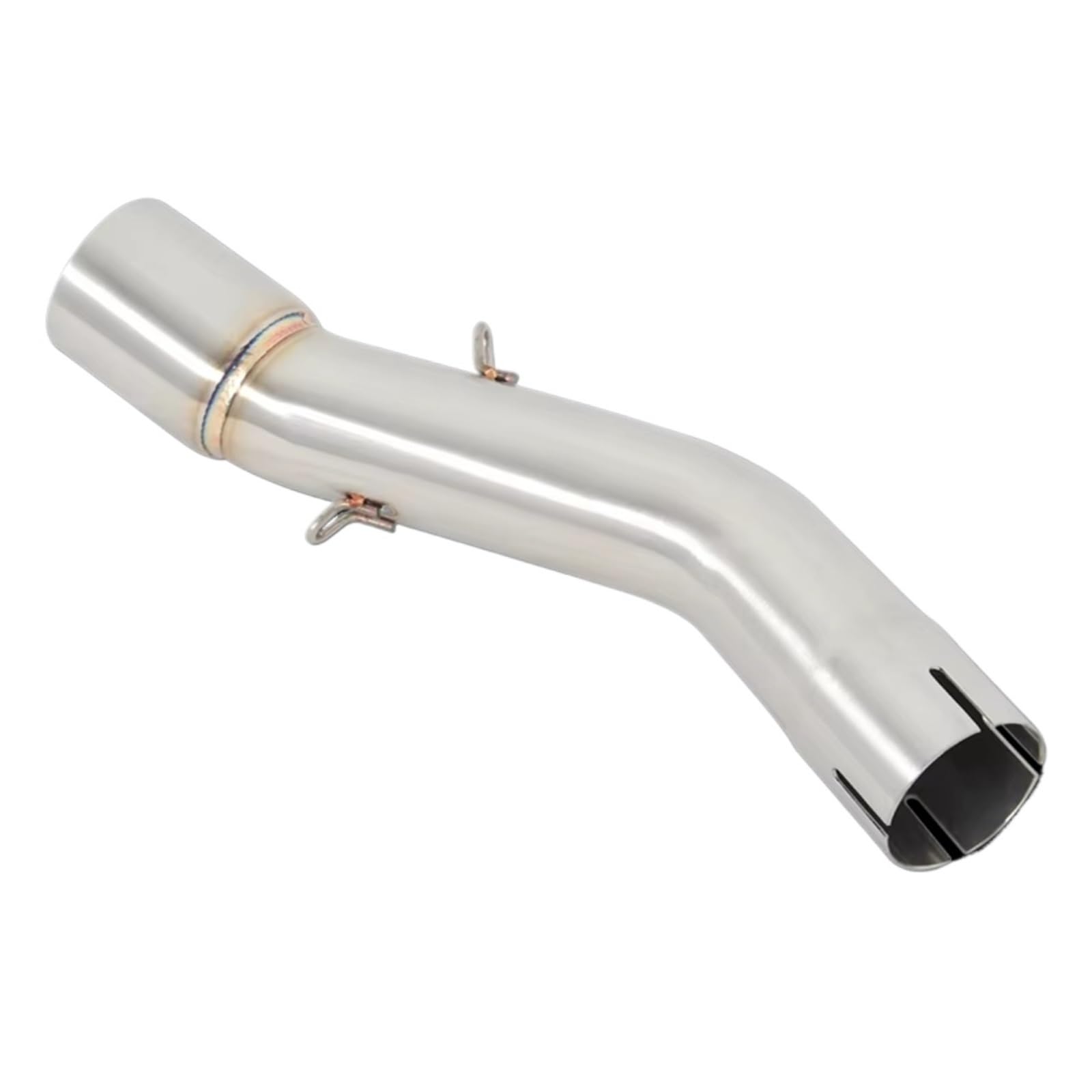 PQAIECXD Motorradauspuff Kompatibel Mit Suzuki Für GSX250 GSX250R DL250 Motorradauspuff Modifiziertes 51-mm-Schalldämpfer-Mittelverbindungsrohr Aus Edelstahl(Silver) von PQAIECXD