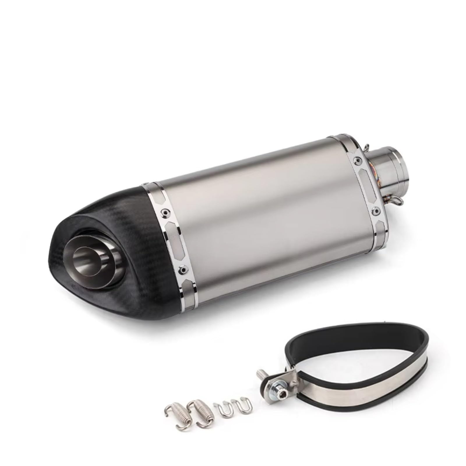 PQAIECXD Motorradauspuff Kompatibel Mit Suzuki Für GSX250R 51 Mm Universal-Motorradauspuff Modifizieren Sie Das Endrohr Schräges Dreieck Schalldämpfer Motorrad-Auspuffrohr(A) von PQAIECXD
