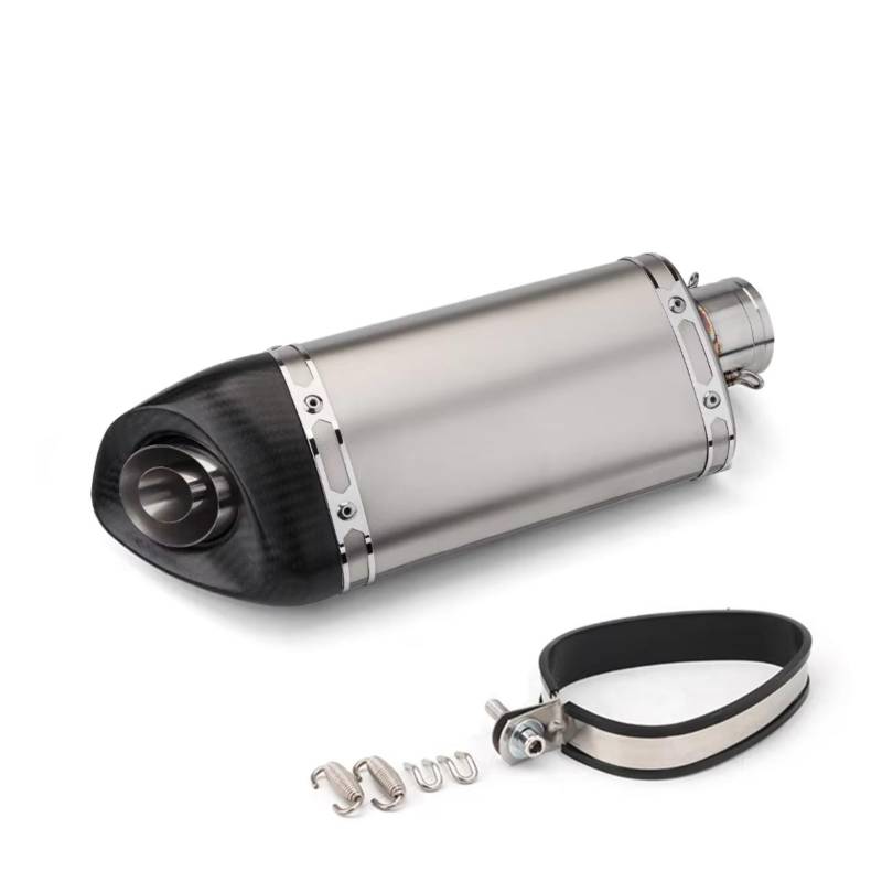 PQAIECXD Motorradauspuff Kompatibel Mit Suzuki Für GSX250R 51 Mm Universal-Motorradauspuff Modifizieren Sie Das Endrohr Schräges Dreieck Schalldämpfer Motorrad-Auspuffrohr(A) von PQAIECXD