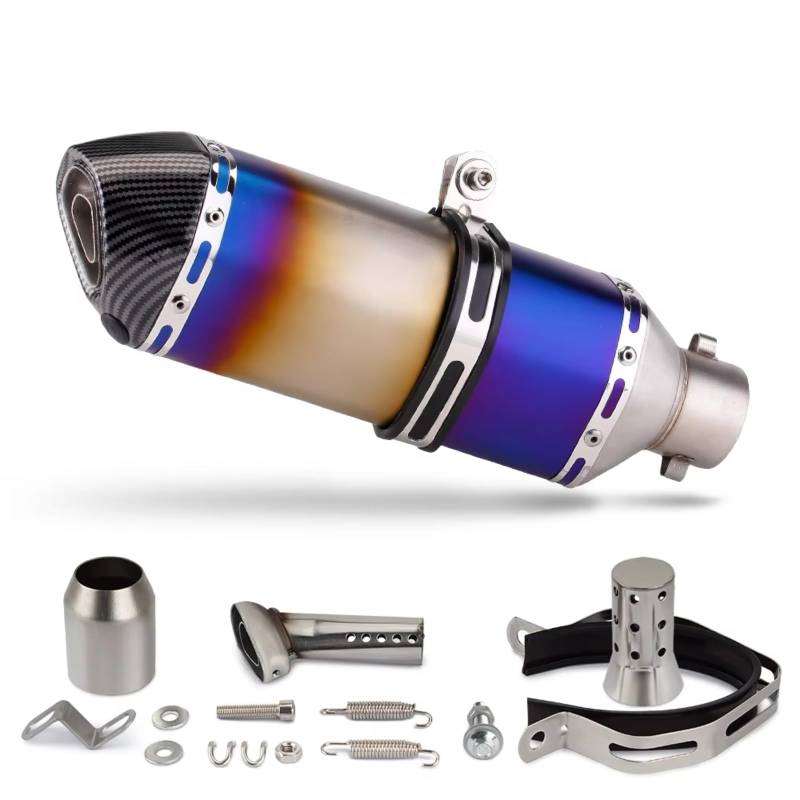 PQAIECXD Motorradauspuff Kompatibel Mit Suzuki Für Gsxr125 Motorradauspuffrohr Mit Schalldämpfer 370 MM Universal 38-51 Mm Motorradauspuffrohr(I) von PQAIECXD