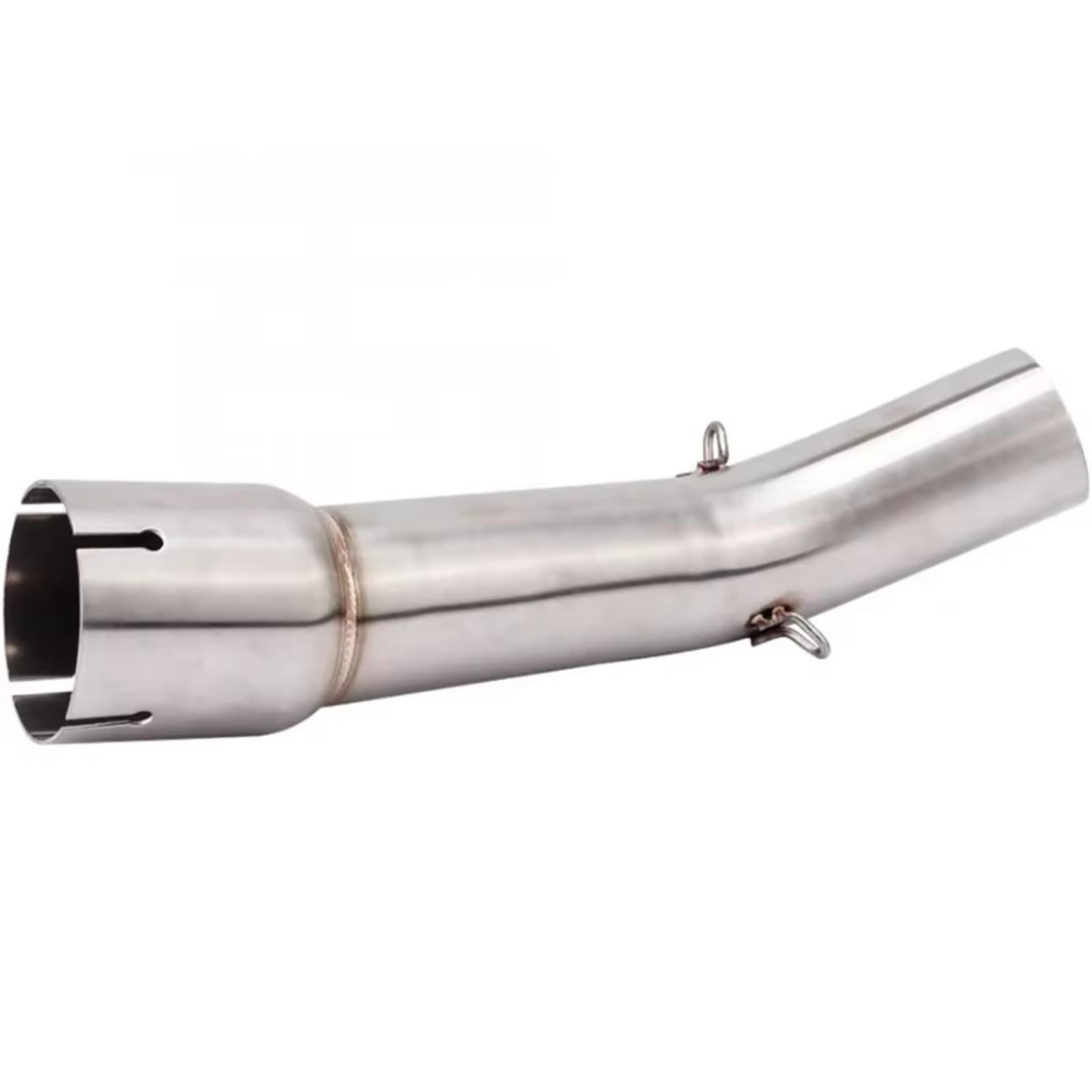 PQAIECXD Motorradauspuff Kompatibel Mit Yamaha Für FZ1 FZ1N FZ1000 2006–2015 Motorradauspuff Für Escape Moto Schalldämpfer Mitte Für Connect Link Pipe Slip On(Silver) von PQAIECXD