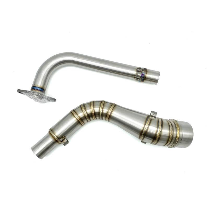 PQAIECXD Motorradauspuff Kompatibel Mit Yamaha Für Nmax125 155 2015 2016 2017 Motorrad-Auspuffrohr Mittelverbindungsrohr Slip-on-Schalldämpfer Für Escape von PQAIECXD