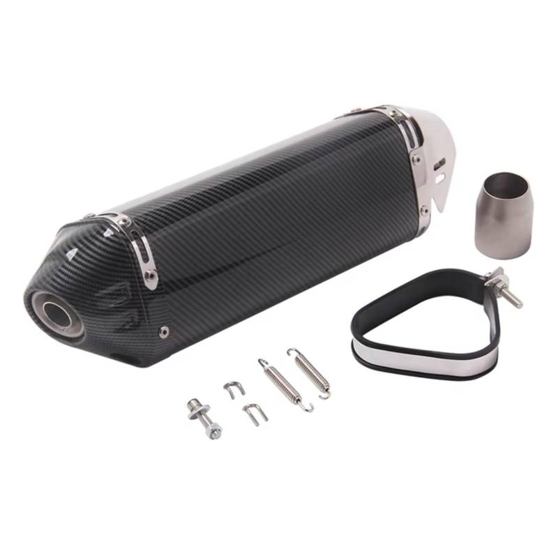 PQAIECXD Motorradauspuff Kompatibel Mit Z900 Für S1000RR Motorrad-Schalldämpfer-Auspuffrohr 51 Mm Universal-Motorrad-Auspuff(E Fake Carbon Color) von PQAIECXD