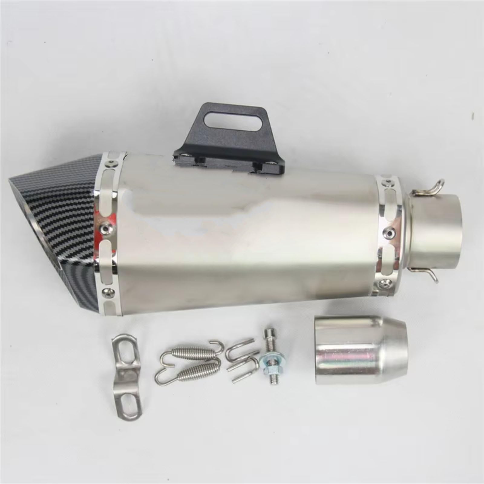 PQAIECXD Motorradauspuff Kompatibel Mit ZX6R Für ZX10 Motorrad-Schalldämpfer-Auspuffrohr Mit DB-Killer-Aufklebern Schalldämpfer 36–51 Mm Universal(Type C) von PQAIECXD