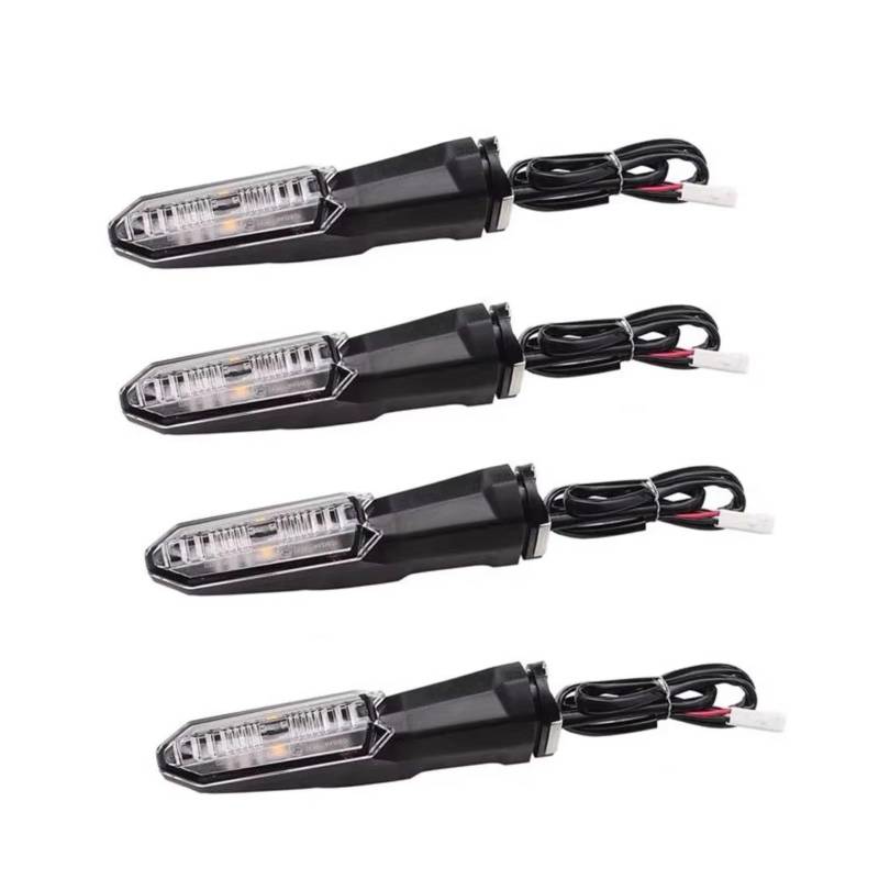 PQAIECXD Motorradblinkers Kompatibel Mit Für ZX10R 2008-2020 Für Ninja 1000 2011-2020 Motorrad Vorne Hinten Blinker Licht Blinker Richtungslampe(Gray,4pcs) von PQAIECXD