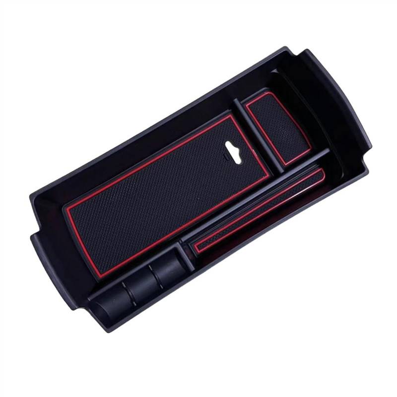 PQAIECXD Organizer Armlehnenablage Kompatibel Mit Peugeot Für 3008 5008 2017 2018 2019 2020 Auto-Armlehnenbox Mittelkonsolen-Organizer Ablagefach Aufbewahrungsbox Innenzubehör(Red) von PQAIECXD