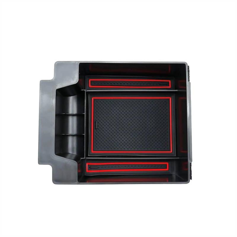 PQAIECXD Organizer Armlehnenablage Kompatibel Mit Seat Für Ateca 2017 2018 2019 2020 2021 2022 2023 2024 Auto Zentrale Steuerung Armlehne Lagerung Box(Red) von PQAIECXD