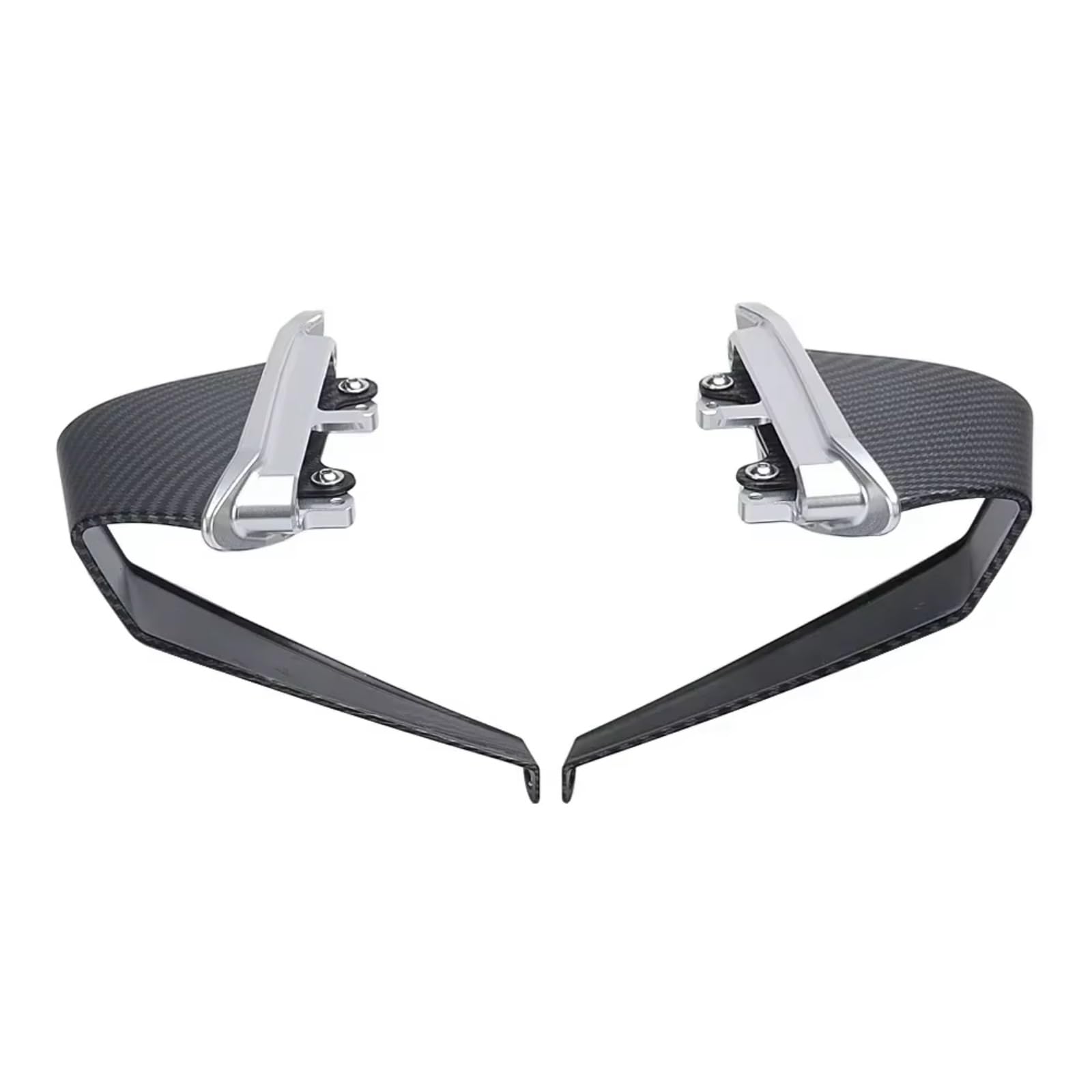 Motorrad Spoilerlippe Kompatibel Mit Ducati Für Monster 937 SP 2023 Für Monster 950 2021–2024 Aerodynamischer Seitlicher Abtrieb Für Nackte Spoiler Festes Winglet Für Flügel(Carbon Fiber -Silver) von PQAWSFR