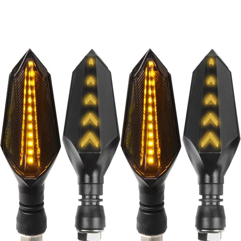 PQAWSFR Blinkerleuchten Kompatibel Mit Aprilia Für SR150 Für SXR160 Motorrad Links Rechts Blinker Licht Blinker Lampe Anzeige Blinker Rücklicht Lampe(2 Pairs Yellow-Yellow) von PQAWSFR