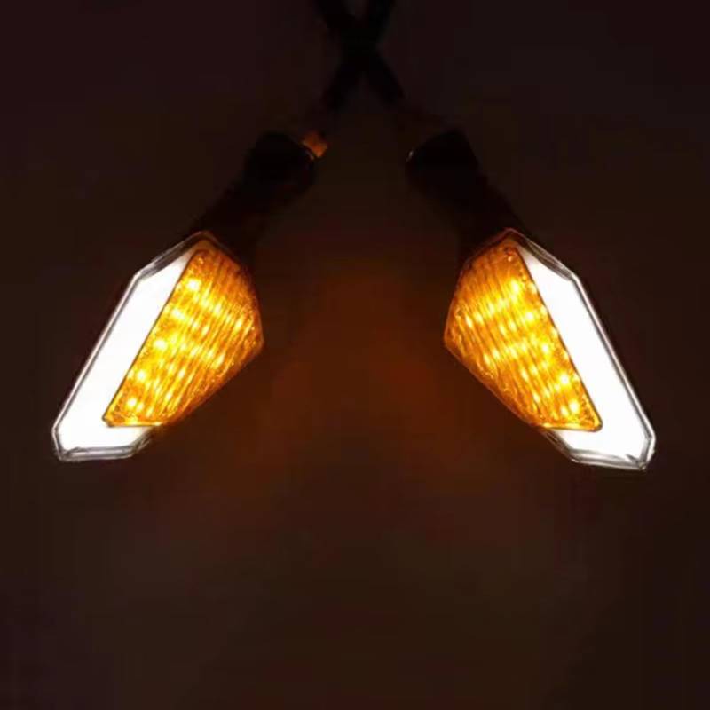 PQAWSFR Blinkerleuchten Kompatibel Mit Für ER6N Für ER6F 1 Paar Motorrad-Blinker Blinker Blinker Anzeigelampe Ersatz(White) von PQAWSFR