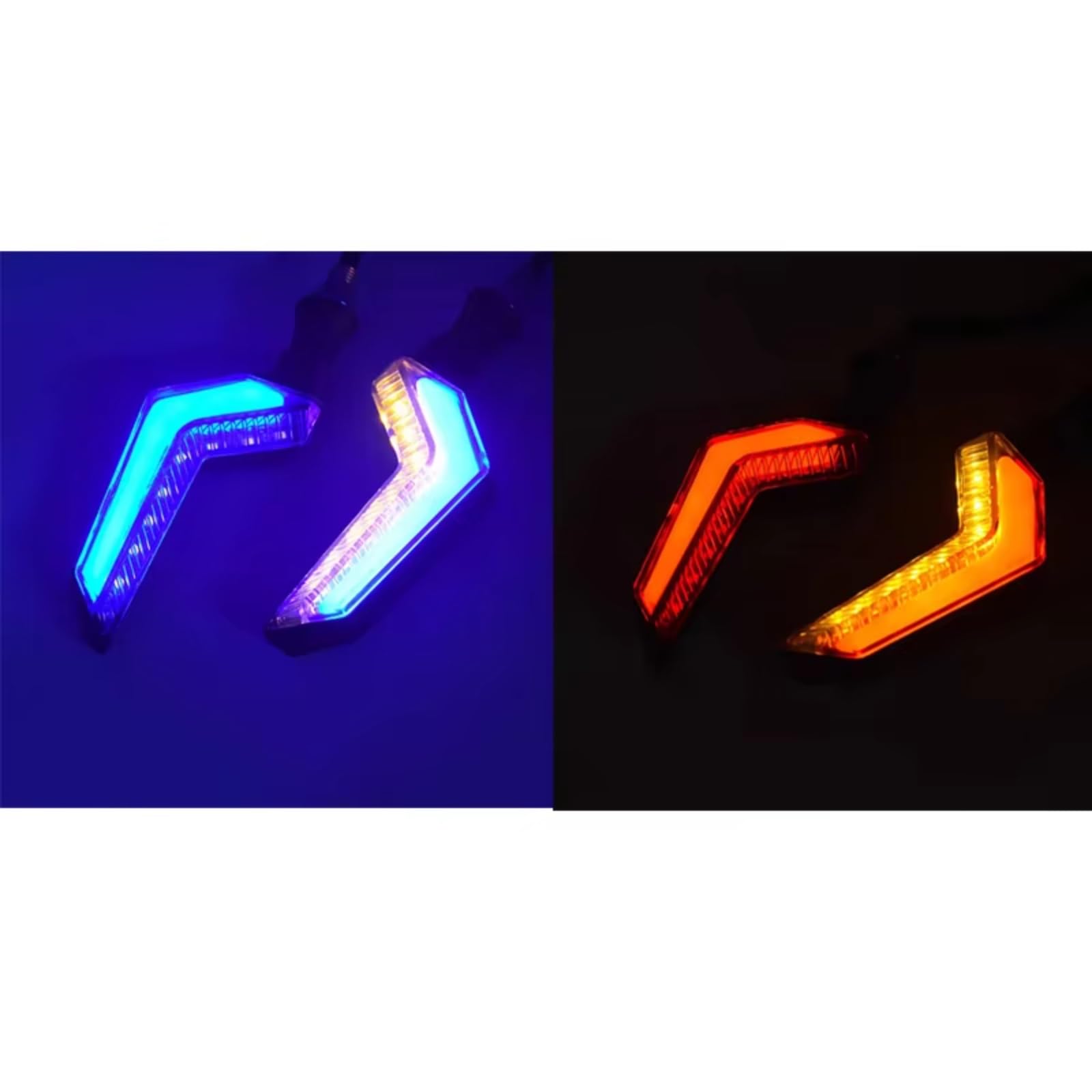 PQAWSFR Blinkerleuchten Kompatibel Mit S1000XR Für R1250GS Für ADV Für F900R 10MM Motorrad-Blinker Blinker Blinker Blinkleuchte Blinklampe(Red and Blue) von PQAWSFR