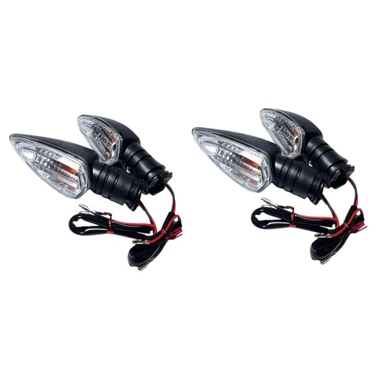 PQAWSFR Blinkerleuchten Kompatibel Mit Yamaha Für XSR 125 2021 2022 2023 Für XT1200Z 2010 2011 2012 2013 2014 Motorrad Vorne Hinten Blinker Blinker Lampe(2 Pair White) von PQAWSFR