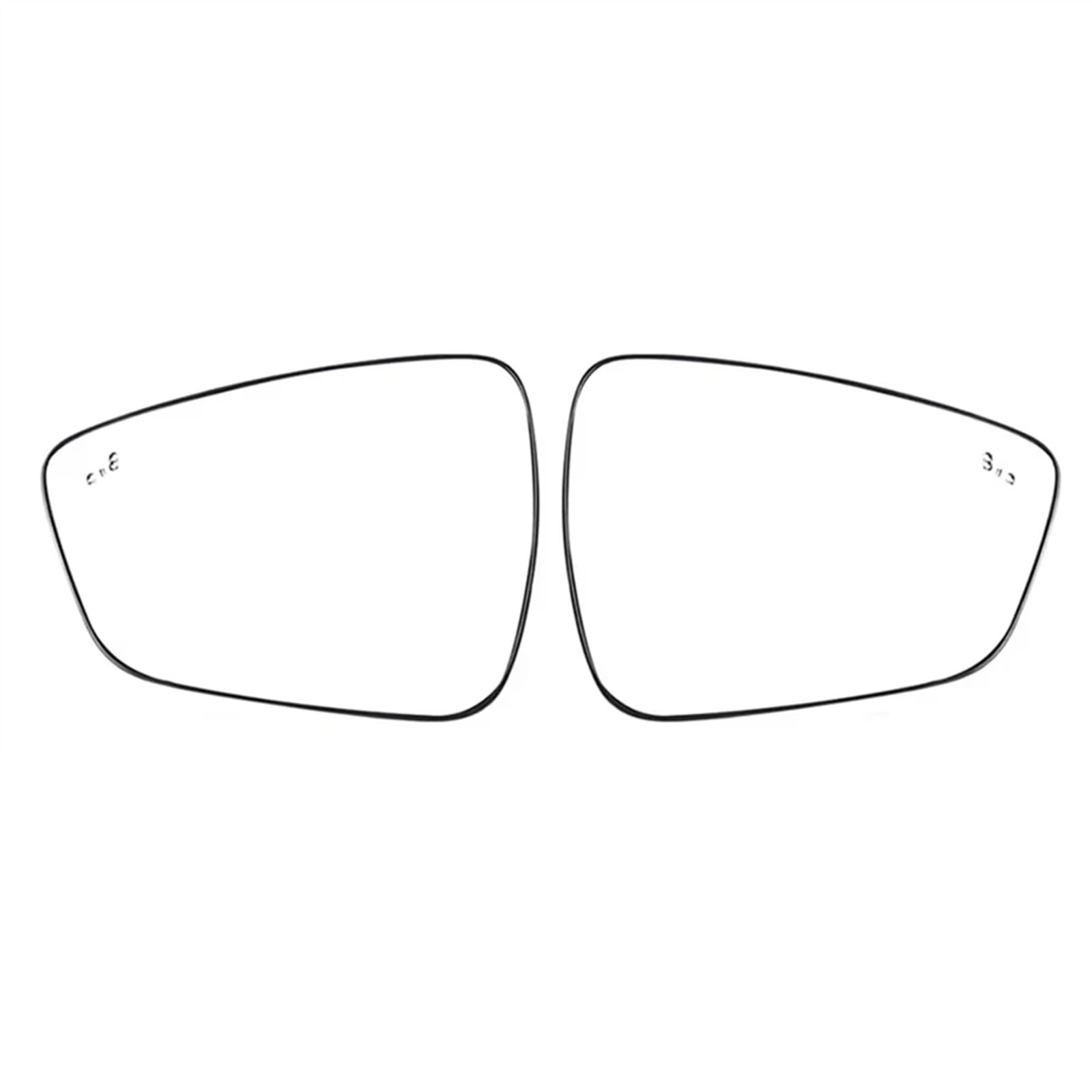 PQAWSFR Flügelspiegelglas Kompatibel Mit Ford Für Escape 2020 2021 2022 2023 2024 Auto Rückspiegelgläser Seitlich Reflektierende Glaslinse Mit Beheizbarem Toten Winkel(Left and Right,No Heating) von PQAWSFR