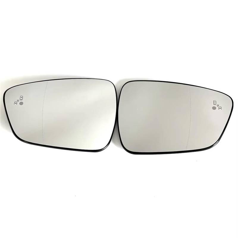 PQAWSFR Flügelspiegelglas Kompatibel Mit Ford Für Escape 2020 2021 2022 Auto Weitwinkel-beheiztes Spiegelglas Mit Toter-Winkel-Warnleuchte Auto-Außenzubehör(Left and Right) von PQAWSFR