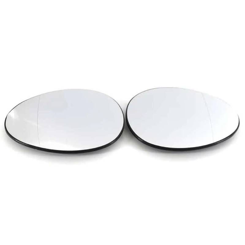 PQAWSFR Flügelspiegelglas Kompatibel Mit Für Mini R55 S 2008–2014 Für R56 2007–2013 Für R57 S 2008–2015 Links Rechts Auto Beheizter Außenspiegel Glaslinse Auto Außenzubehör(Left and Right,White) von PQAWSFR