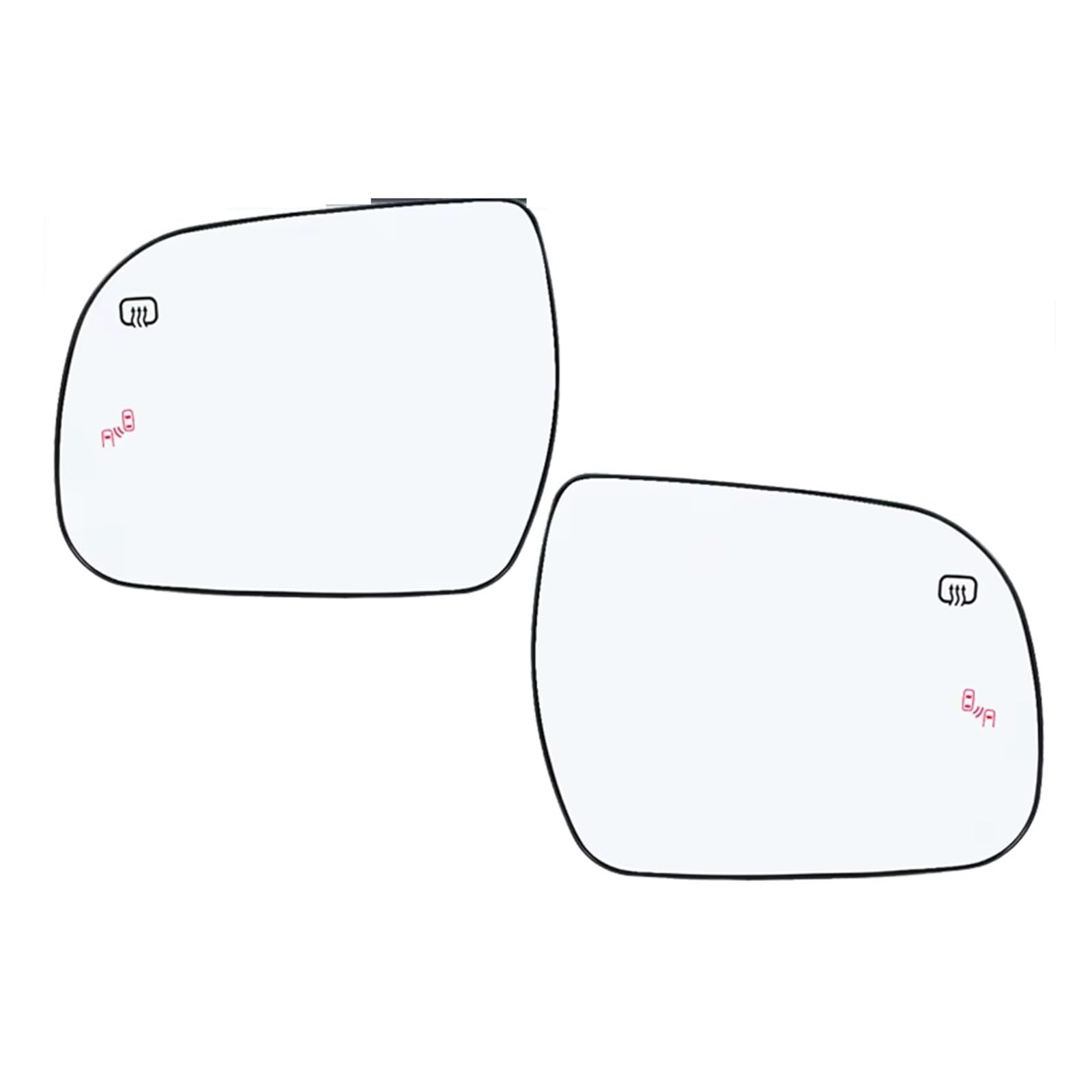 PQAWSFR Flügelspiegelglas Kompatibel Mit Toyota Für Sienna 2011–2019 Seitenspiegel Rückspiegellinse Mit Toter Winkel Warnung Seitenspiegelglas Mit Beheiztem Auto Außenzubehör(Left and Right) von PQAWSFR
