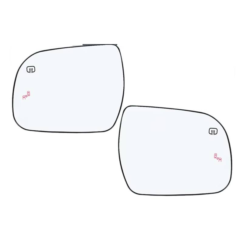 PQAWSFR Flügelspiegelglas Kompatibel Mit Toyota Für Sienna 2011–2019 Seitenspiegel Rückspiegellinse Mit Toter Winkel Warnung Seitenspiegelglas Mit Beheiztem Auto Außenzubehör(Left and Right) von PQAWSFR
