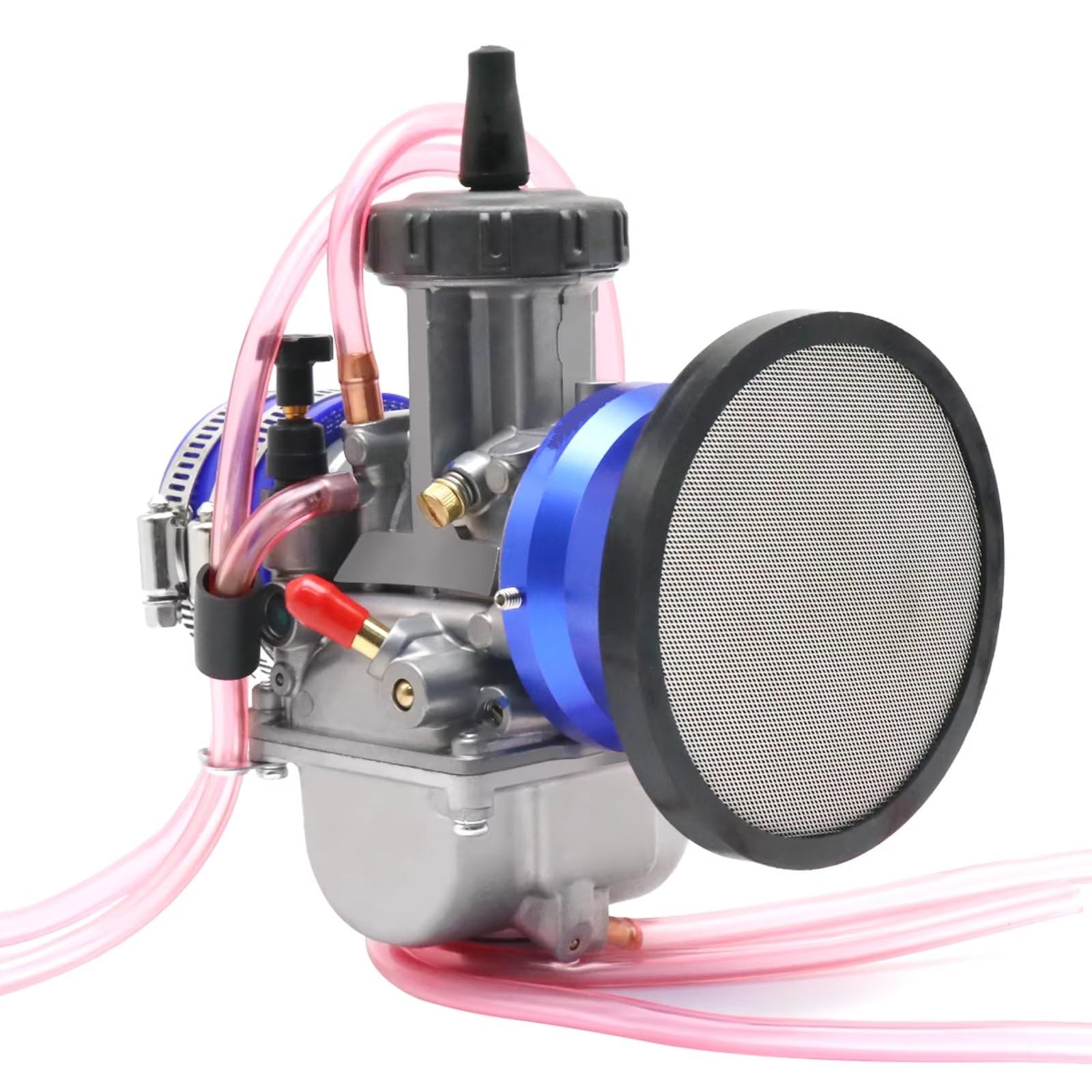 PQAWSFR Kraftstoffsystem Vergaser Für PWK Motorrad Vergaser 34 36 38 40 42mm Racing Carb Universal 2/4T Motor Dirt Bike Mit Luftfilter Und Ansaugadapter Set(34MM) von PQAWSFR