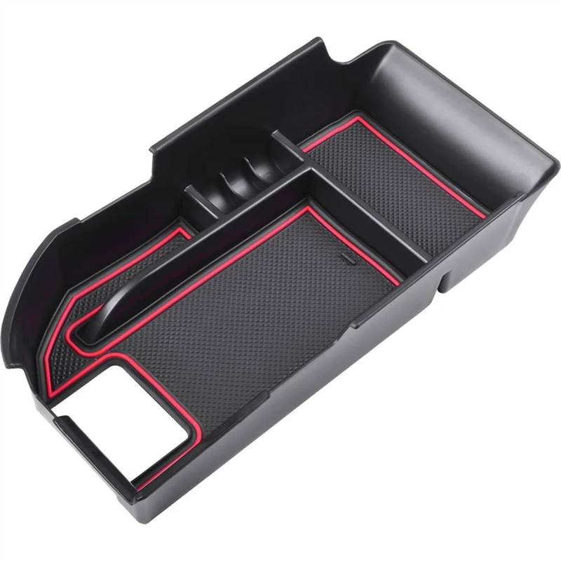 PQAWSFR Mittelkonsolen Organizer Kompatibel Mit Toyota Für Camry LE SE 2020 2021 2022 2023 Auto-Armlehnen-Aufbewahrungsbox Mittelkonsolen-Organizer Aufbewahrungsbox Containerhalter(Red) von PQAWSFR