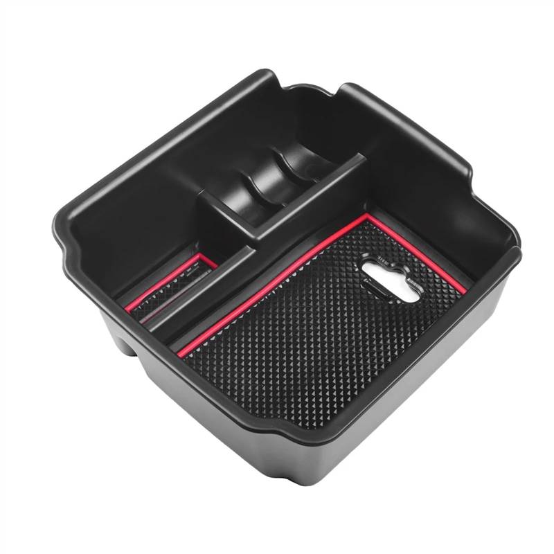 PQAWSFR Mittelkonsolen Organizer Kompatibel Mit VW Für Taos 2022 2023 Auto-Armlehnen-Aufbewahrungsbox Auffangschale Auto-Multifunktions-Organizer Innenzubehör(Red) von PQAWSFR