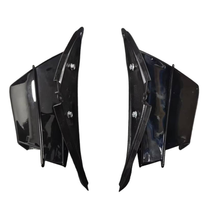 PQAWSFR Motorrad Spoilerlippe Für CBR650R 2019 2020 2021 2022 2023 Körper Seite Zier Winglets Rahmen Spoiler Verkleidung Aerodynamische Für Flügel Motorrad Zubehör(Bright Black) von PQAWSFR