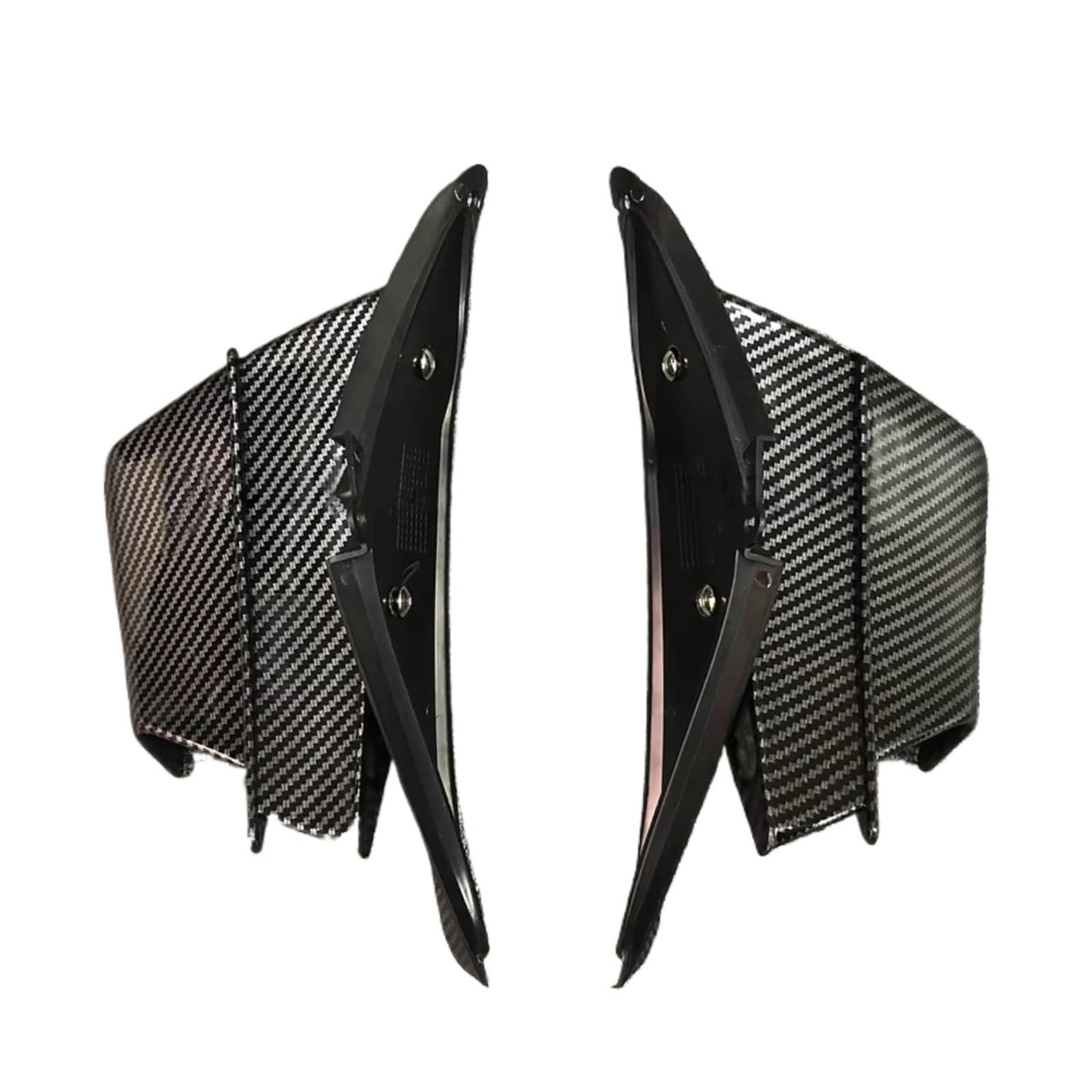 PQAWSFR Motorrad Spoilerlippe Für CBR650R 2019 2020 2021 2022 2023 Körper Seite Zier Winglets Rahmen Spoiler Verkleidung Aerodynamische Für Flügel Motorrad Zubehör(Carbon Fiber Paint) von PQAWSFR