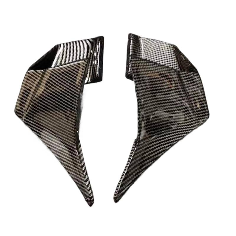 PQAWSFR Motorrad Spoilerlippe Für Ninja400 2018 2019 2020 2021 2022 2023 Motorrad Winglets Aerodynamische Seitenflügel Spoiler Verkleidung Motorrad Zubehör(Carbon Fiber Paint) von PQAWSFR